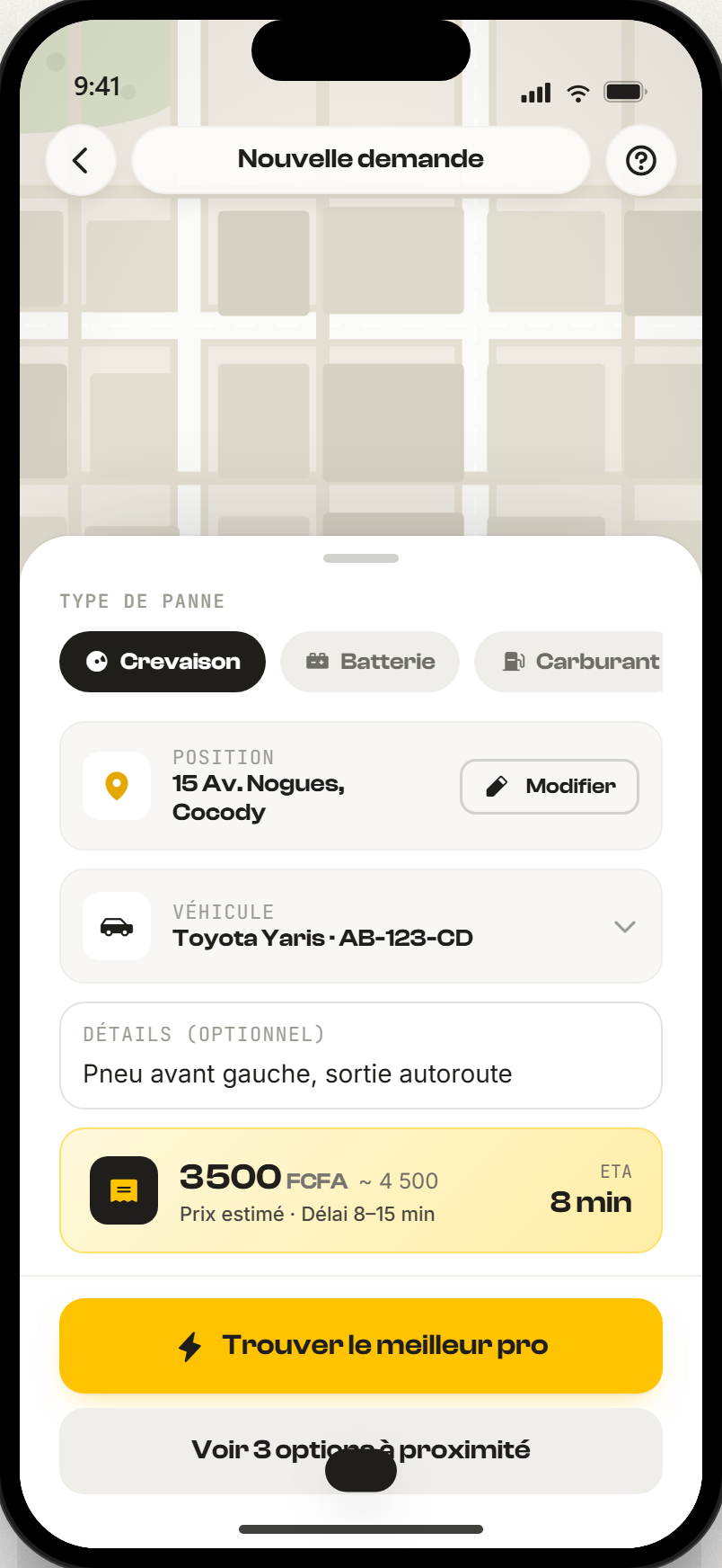 Étape 1 · décrire la panne en 30 secondes